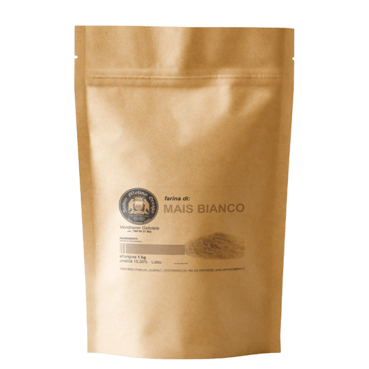 Farina di mais bianco per polenta